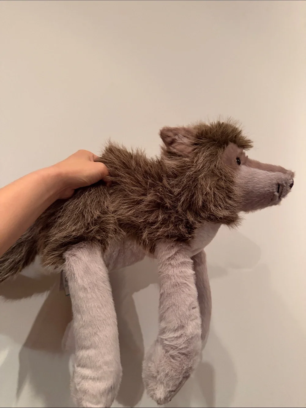 Plush Dog Toy - Brown & Cream Soft Squeaky Plush ulrich wolf jellycat